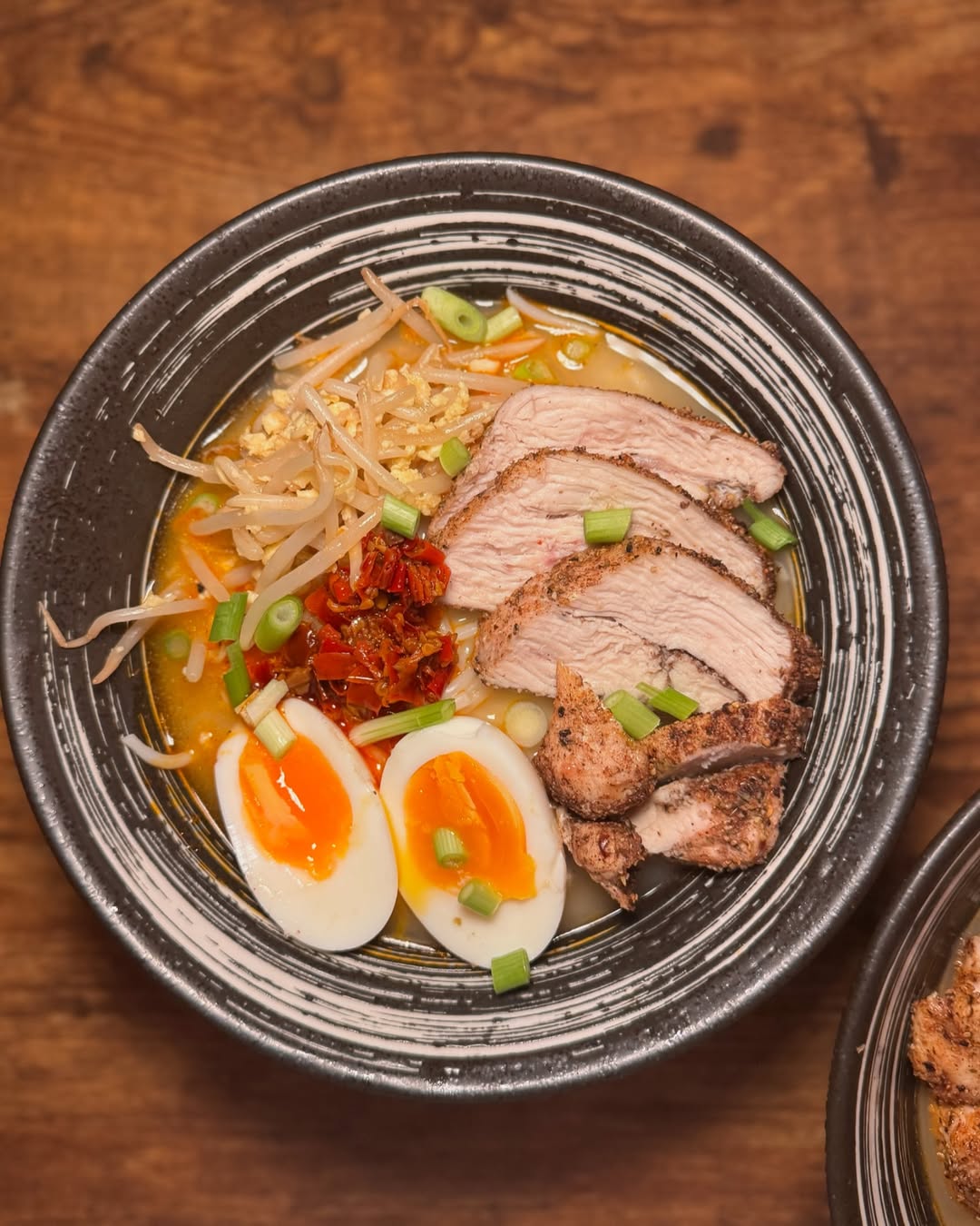Chicken Ramen with Egg Yolk & Chilli Broth