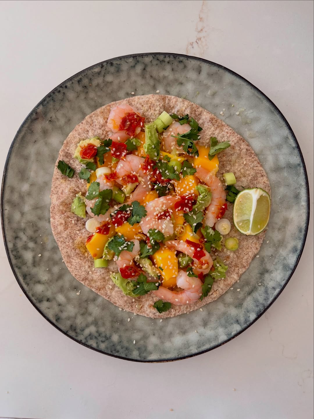 Prawn &Mango Flatbread